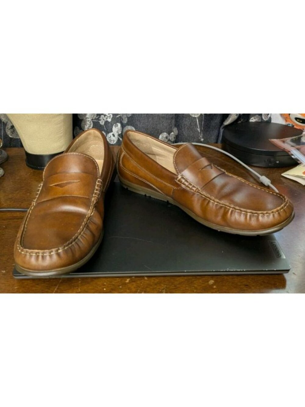 Ecco Leather Penny Loafer Slip On Dress Men's Shoes US 13-13.5 Extra Width